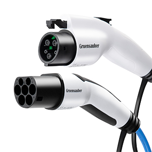 Mannelijke tot vrouwelijke EV-oplaadkabel Type 2 Coiled SAE J1772 Type 1 1 / 3 Phase 3.6KW - 22KW 3